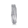 Gabriel & Co. 14K White Gold Diamond Criss-Cross Ring