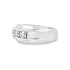 18K White Gold 5-Stone Channel Set Diamond Gentleman Ring