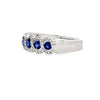 18K White Gold Sapphire and Diamond Band