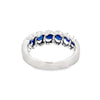 18K White Gold Sapphire and Diamond Band