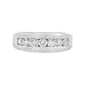 18K White Gold 7-Diamond Gentleman Ring