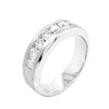 18K White Gold 7-Diamond Gentleman Ring