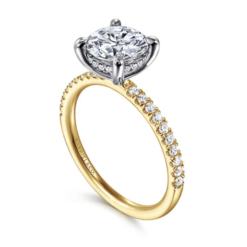Gabriel & Co. "Allison" 14K Two-Tone Engagement Ring Setting