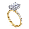 Gabriel & Co. "Adela" 14K Two-Tone Emerald Diamond Engagement Ring Setting