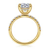 Gabriel & Co. "Adela" 14K Hidden Halo Diamond Semi-Mount Engagement Ring Setting