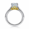 Gabriel & Co. "Nelia" 14K Two-Tone Lotus Diamond Semi-Mount Engagement Ring Setting
