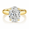 A. Jaffe 14K Yellow Gold 4ct Oval Center Diamond Semi-Mount Ring