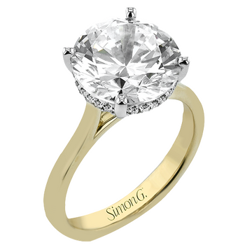 Simon G. 14K Two-Tone Diamond Engagement Ring Mounting