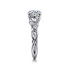 Gabriel & Co. 14K White Gold Twist Floral Accent Engagement Ring Setting