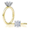 A. Jaffe 18K Two-Tone Hidden Halo Engagement Ring Setting with 0.60 ct. Round Natural Diamond