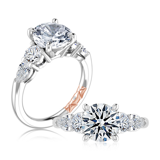 A. Jaffe Platinum Diamond Engagement Ring Setting