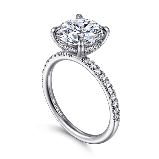 Gabriel & Co. 14K White Gold Diamond Engagement Ring Setting