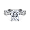 Gabriel & Co. 14K White Gold Diamond Engagement Ring Setting