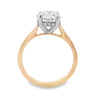 14K Two-Tone Hidden Halo Engagement Ring Setting with 0.60 ct. Round Natural Diamond