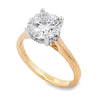 14K Two-Tone Hidden Halo Engagement Ring Setting with 0.60 ct. Round Natural Diamond