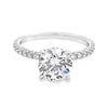 14K White Gold Diamond Pave Engagement Ring Setting