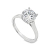 14K White Gold Hidden Halo Engagement Ring Setting