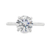 14K White Gold Hidden Halo Diamond Solitaire Engagement Ring Setting