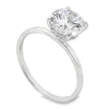 14K White Gold Hidden Halo Diamond Solitaire Engagement Ring Setting
