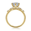 Gabriel & Co. 14K Yellow Gold Starlight Diamond Cluster 6-Prong Head Engagement Ring Setting