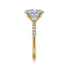 Gabriel & Co. 14K Yellow Gold Lotus Collection Side-Stone Engagement Ring Setting