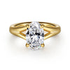 Gabriel & Co. 14K Yellow Gold Oval Diamond Split Shank Engagement Ring Setting