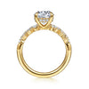 Gabriel & Co. 14K Yellow Gold Starlight Collection Round Diamond Engagement Ring Setting