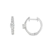 18K White Gold Diamond Accent Huggies