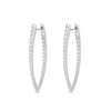 Memoire 18K White Gold Large Imperial Pointed Diamond Huggies