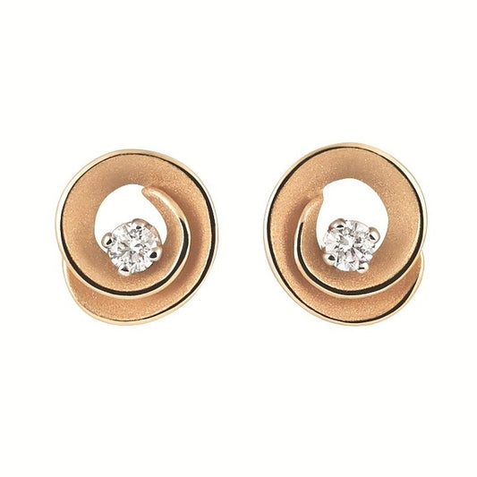 Cammilli 18K "Dune Assolo" Orange Apricot Gold Diamond Earrings