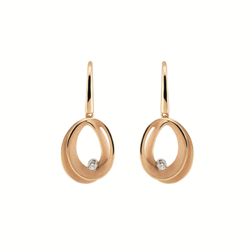 Cammilli 18K "Dune" Orange Apricot Gold Diamond Earrings