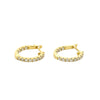 14K Yellow Gold Inside-Out Diamond Huggies