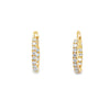 14K Yellow Gold Inside-Out Diamond Huggies