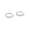 14K White Gold 12mm Diamond Huggies
