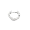 14K White Gold Diamond Huggies