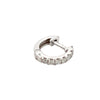 14K White Gold Diamond Huggies
