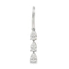 Norman Silverman 18K White Gold 2.5 Carat Pear Diamond Dangling Earrings
