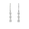 Norman Silverman 18K White Gold 2.5 Carat Pear Diamond Dangling Earrings