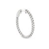 18K White Gold 2 Carat Diamond Hoops 25x21mm
