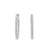 18K White Gold 2 Carat Diamond Hoops 25x21mm