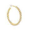 18K Yellow Gold Diamond Hoops 18mm