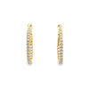 18K Yellow Gold Diamond Hoops 18mm