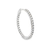 18K White Gold Diamond Hoops 27mm