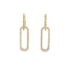 18K Yellow Gold 3/4 Carat Diamond Dangling Earrings