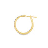18K Yellow Gold Diamond Hoops 15mm