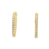 18K Yellow Gold 1/2 Carat Diamond Hoops