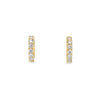 18K Yellow Gold 1/2 Carat Small Diamond Hoops