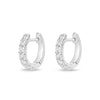 Memoire 18K White Gold 1/2 Carat Diamond Huggies
