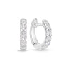 Memoire 18K White Gold 1/2 Carat Diamond Huggies