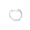 18K White Gold Diamond Hoop Earrings
